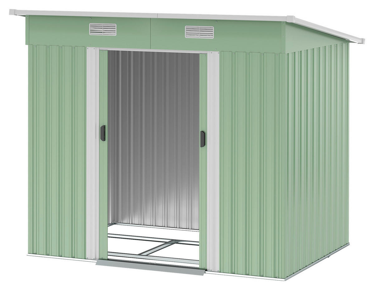 Outsunny Gerätehaus grün B/H/L: ca. 130x182x207 cm Gerätehaus - grün (207,00/130,00/182,00cm) - Outsunny