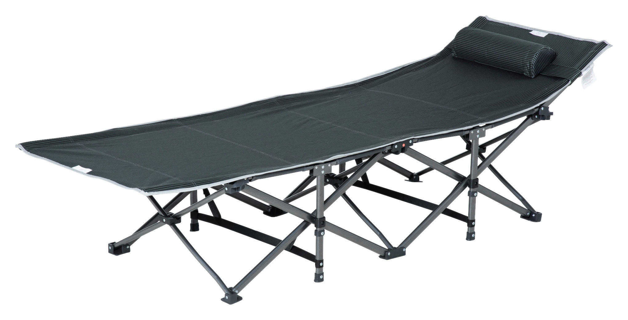 Outsunny Campingbett B/H/L: ca. 64,5x53x188 cm Campingbett - grau (188,00/64,50/53,00cm) - Outsunny