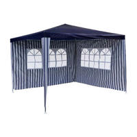 VCM Pavillon blau Stahlrohr B/H/L: ca. 300x197x300 cm Pavillon_3x3m_2_Seitenteile - blau/weiß (300,00/300,00/197,00cm) - VCM