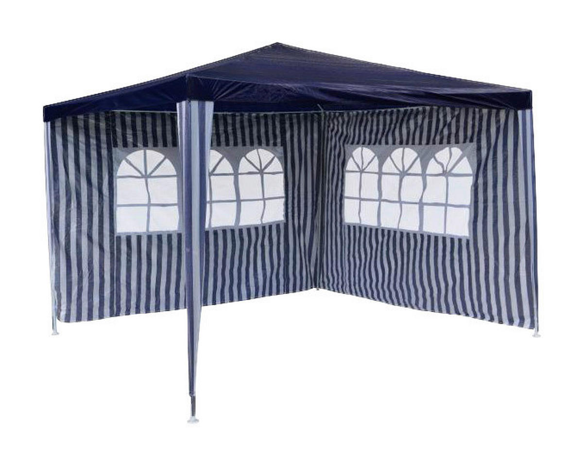VCM Pavillon blau Stahlrohr B/H/L: ca. 300x197x300 cm Pavillon_3x3m_2_Seitenteile - blau/weiß (300,00/300,00/197,00cm) - VCM