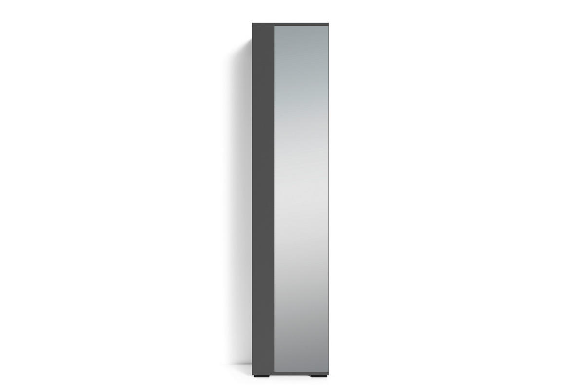 Hochschrank BEN anthrazit Spiegel B/H/T: ca. 40x184x35 cm BEN - anthrazit (40,00/184,00/35,00cm) - byLIVING