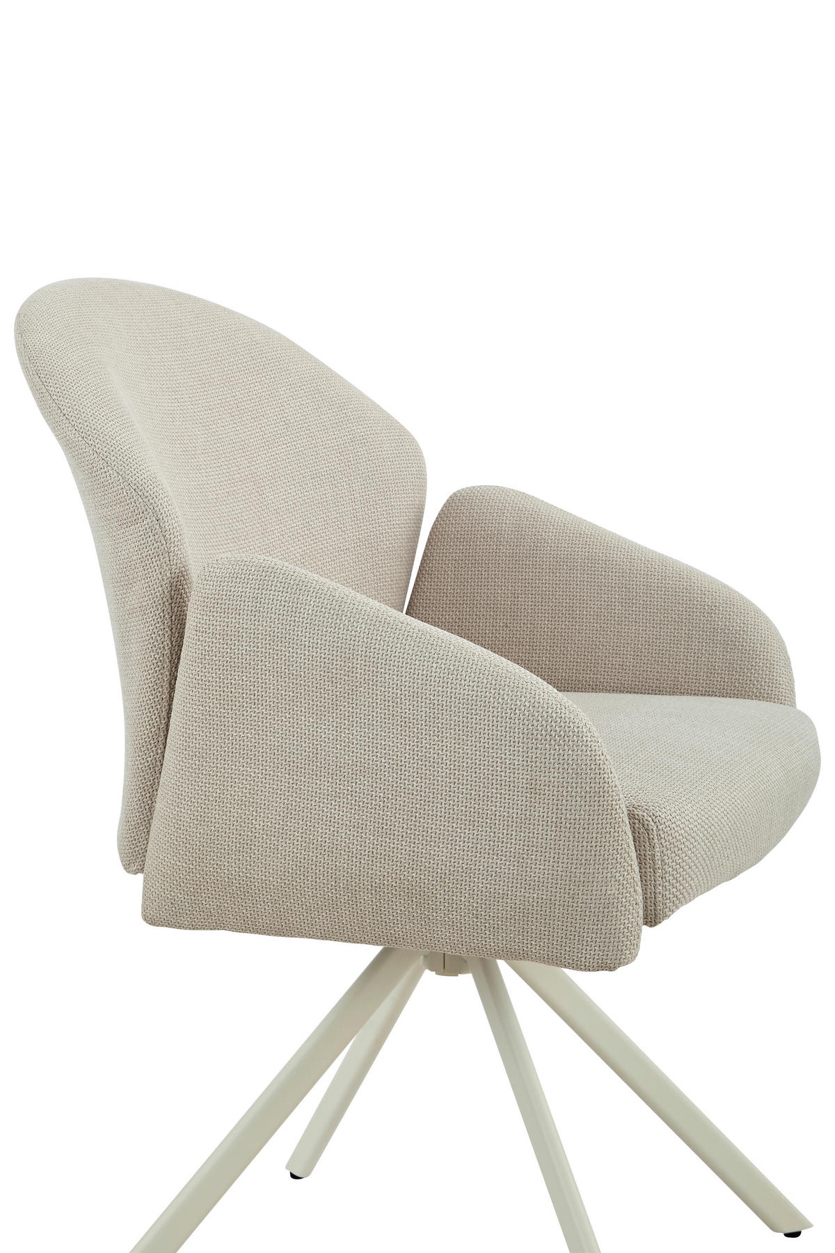 Drehstuhl Holly creme Microfaser Webstoff B/H/T: ca. 57x84x61 cm Holly - creme (57,00/84,00/61,00cm)