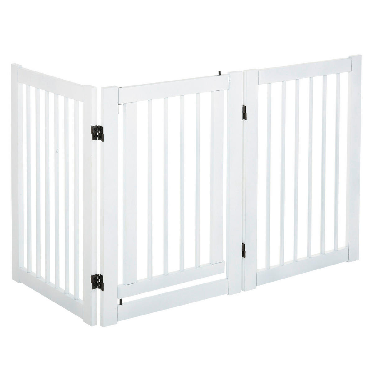 PawHut Absperrgitter weiß MDF H/L: ca. 76x1,5 cm Absperrgitter - weiß (1,50cm) - PawHut