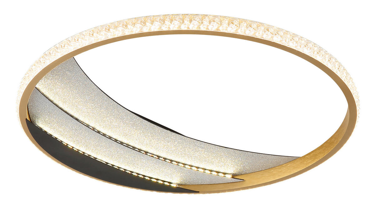 GLOBO Deckenleuchte schwarz gold klar Metall Aluminium Kunststoff H/D: ca. 6x41 cm 1 Brennstellen Constance - gold/klar (41,00/6,00cm) - GLOBO