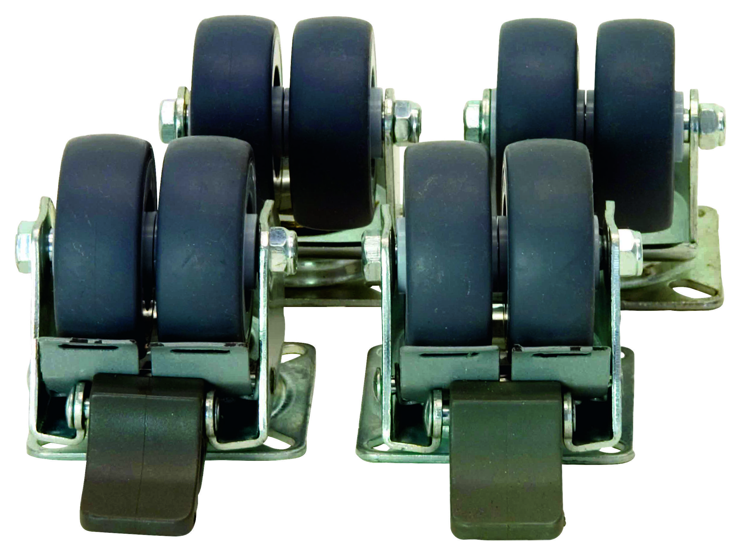 deVries Doppellenkrollen verzinkt Metall Doppellenkrollen - verzinkt/schwarz - deVries