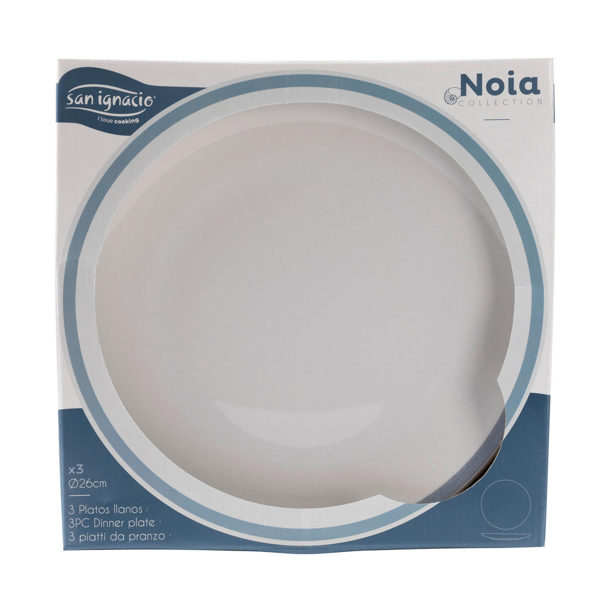 SAN IGNACIO Essteller NOIA weiß Porzellan D: ca. 26 cm NOIA - weiß (26,00cm) - SAN IGNACIO