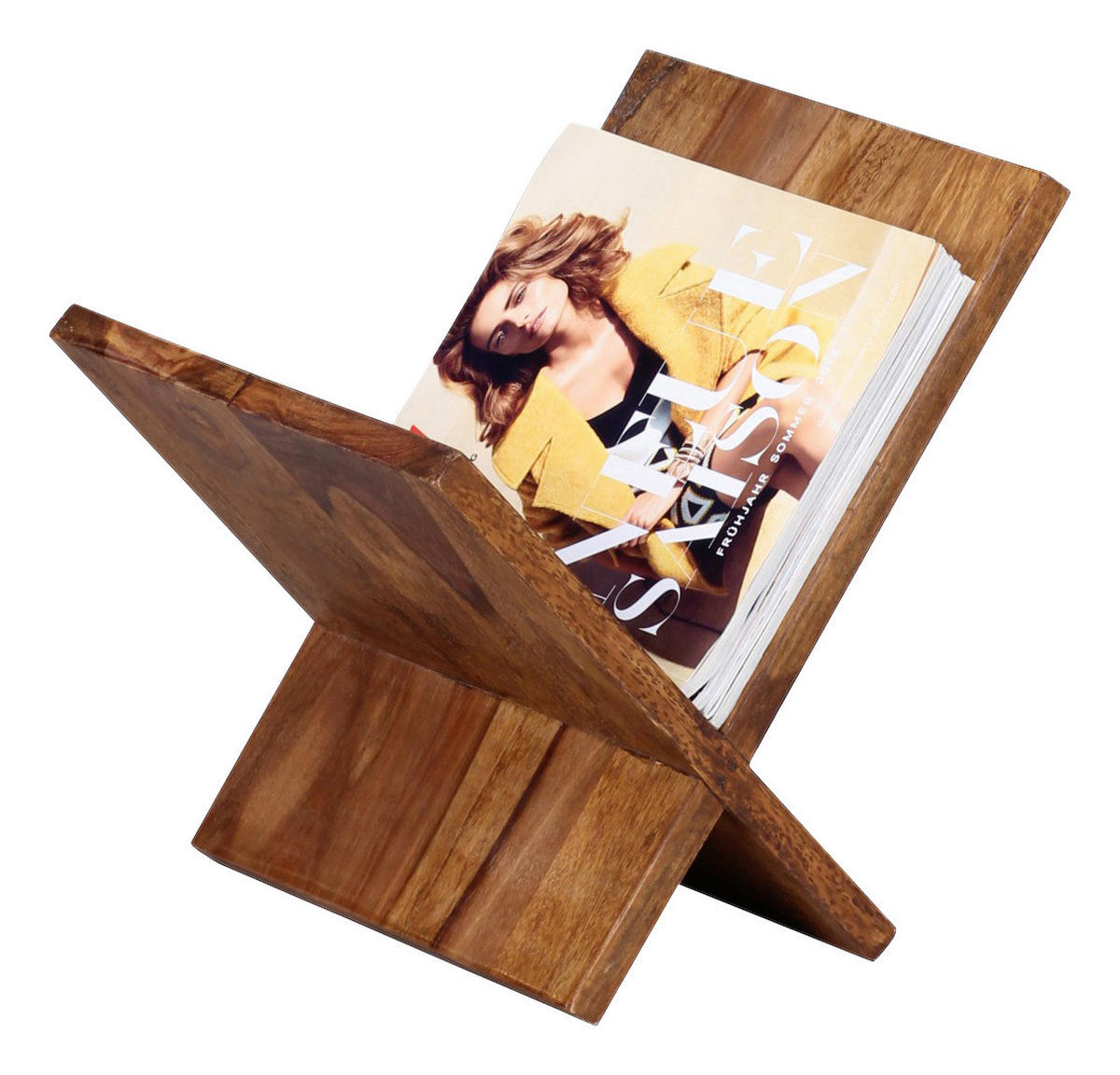 Zeitungsständer natur Echtholz B/H/T: ca. 29x31x28 cm Zeitungsständer - natur (29,00/31,00/28,00cm) - Wohnling