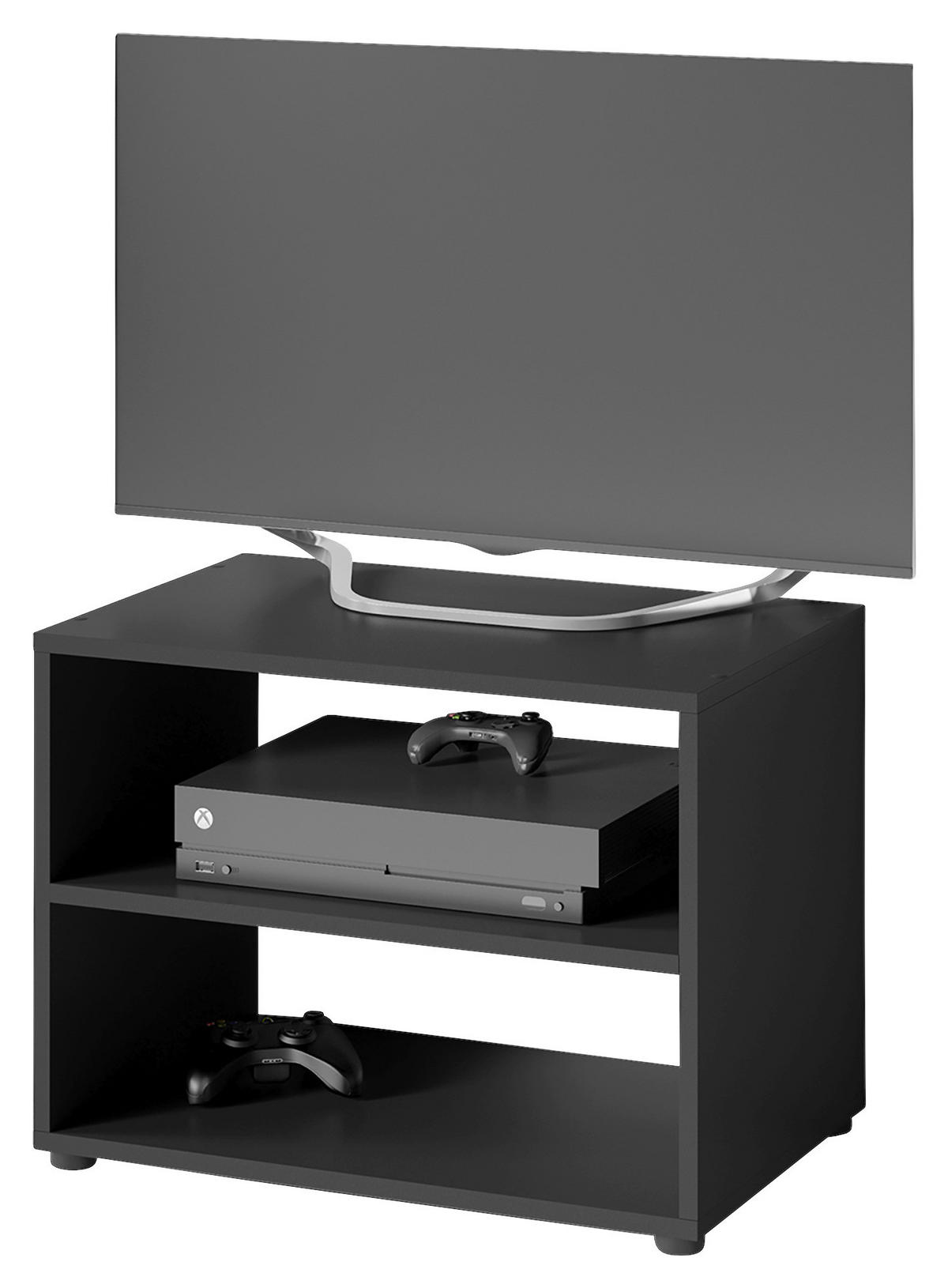 TV-Aufsatz VICTORIA schwarz Holzwerkstoff B/H/T: ca. 60x45x39 cm VICTORIA - schwarz (60,00/45,00/39,00cm) - byLIVING