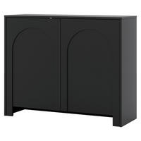 Kommode ARCO schwarz B/H/T: ca. 100x81x35 cm ARCO - schwarz (100,00/81,00/35,00cm) - WIPMEB