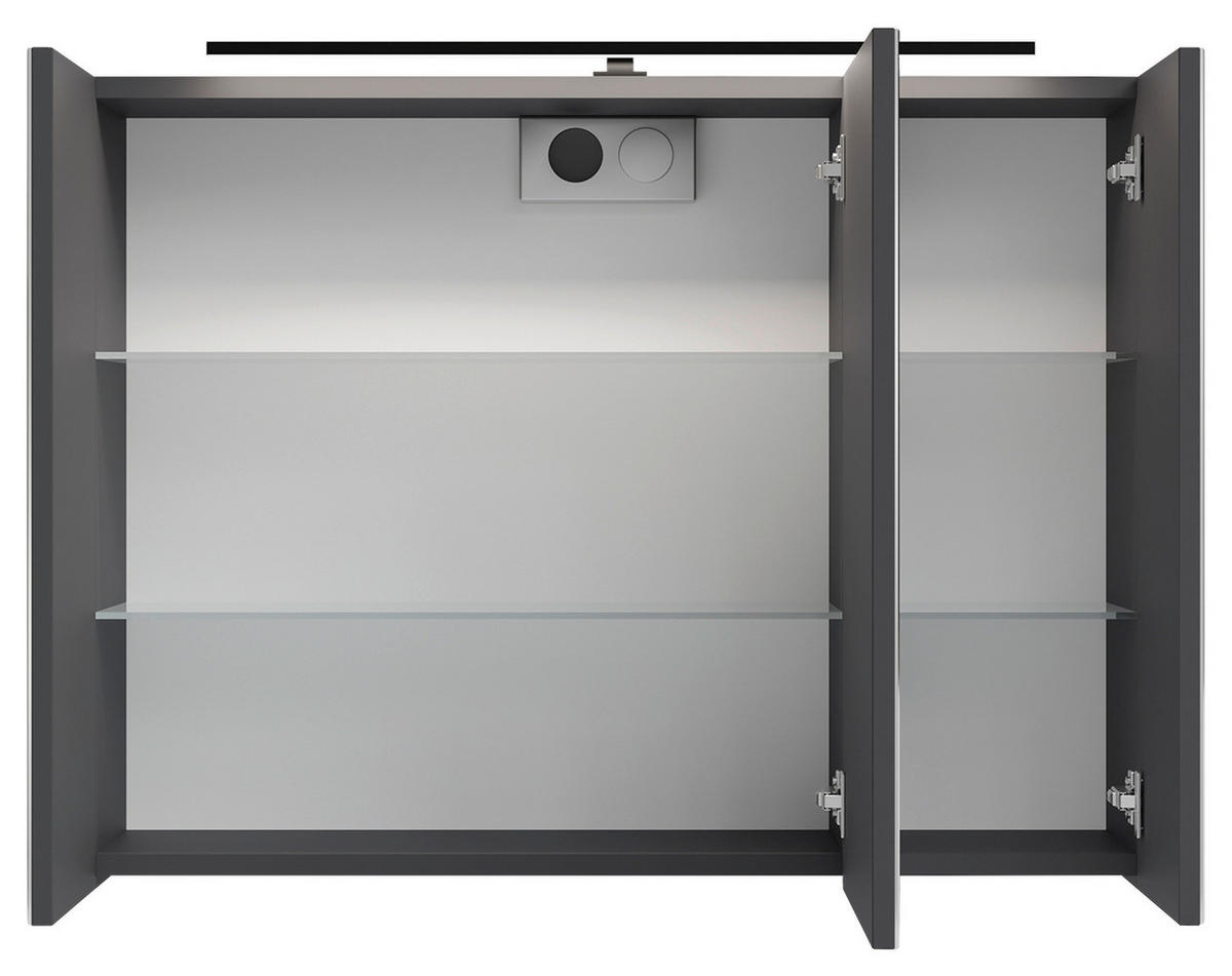 Spiegelschrank SPREE anthrazit B/H/T: ca. 80x60x20 cm SPREE - anthrazit (80,00/60,00/20,00cm) - byLIVING
