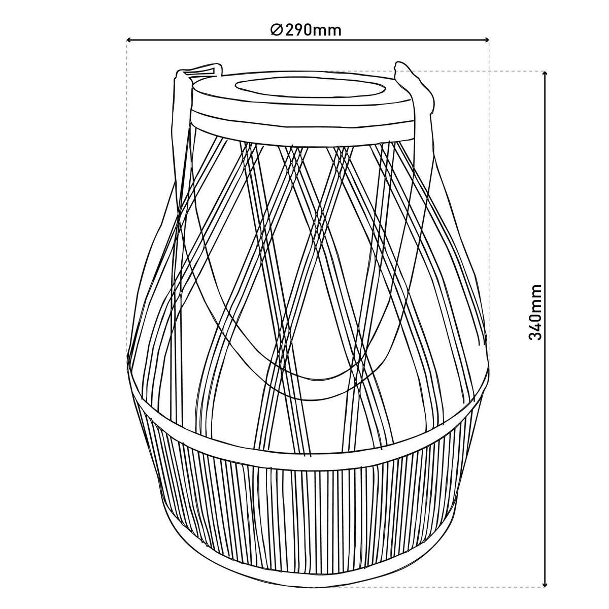 Solarleuchte 5307623 weiß Rattan Holz B/H/T: ca. 29x34x29 cm Korbinian - weiß (29,00/34,00/29,00cm) - Näve Leuchten