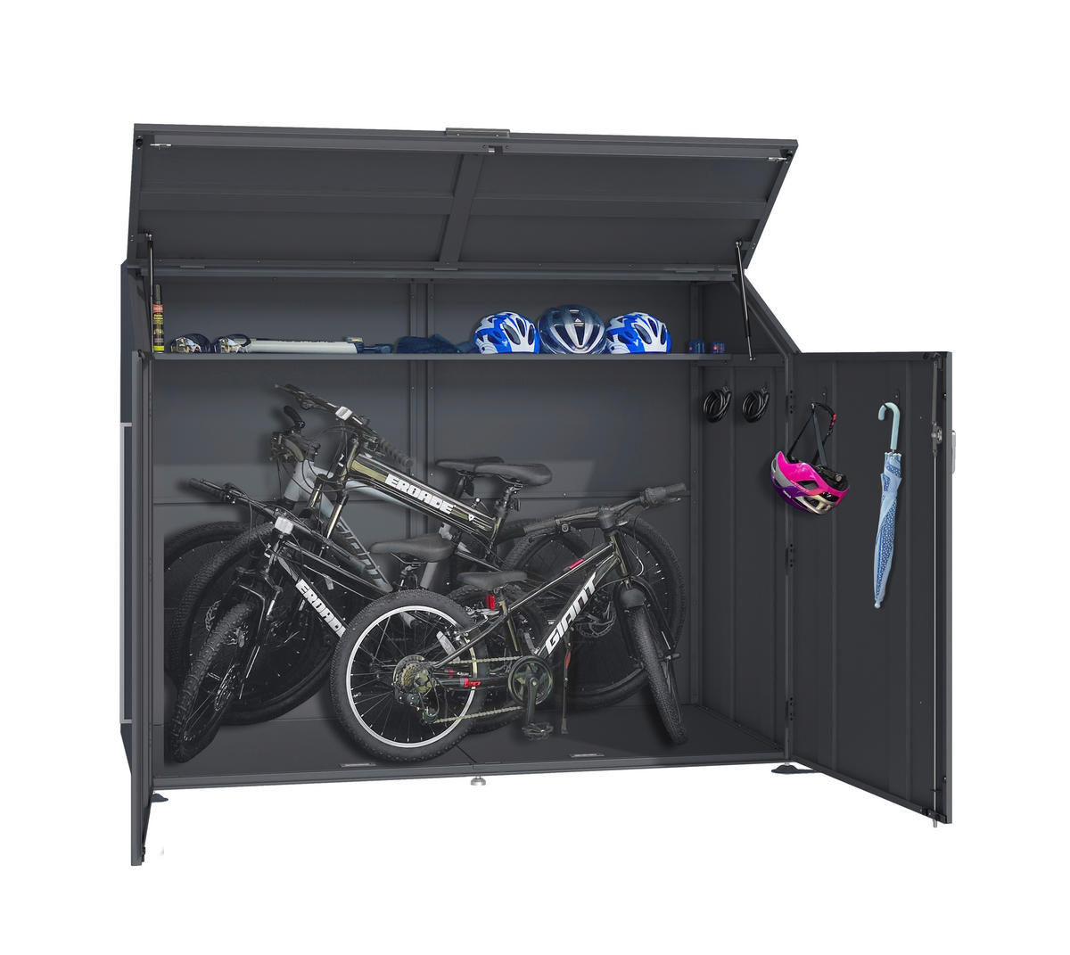 Westmann Fahrradgarage Linea anthrazit B/H/L: ca. 200x154x100 cm Linea - anthrazit (100,00/200,00/154,00cm) - Westmann