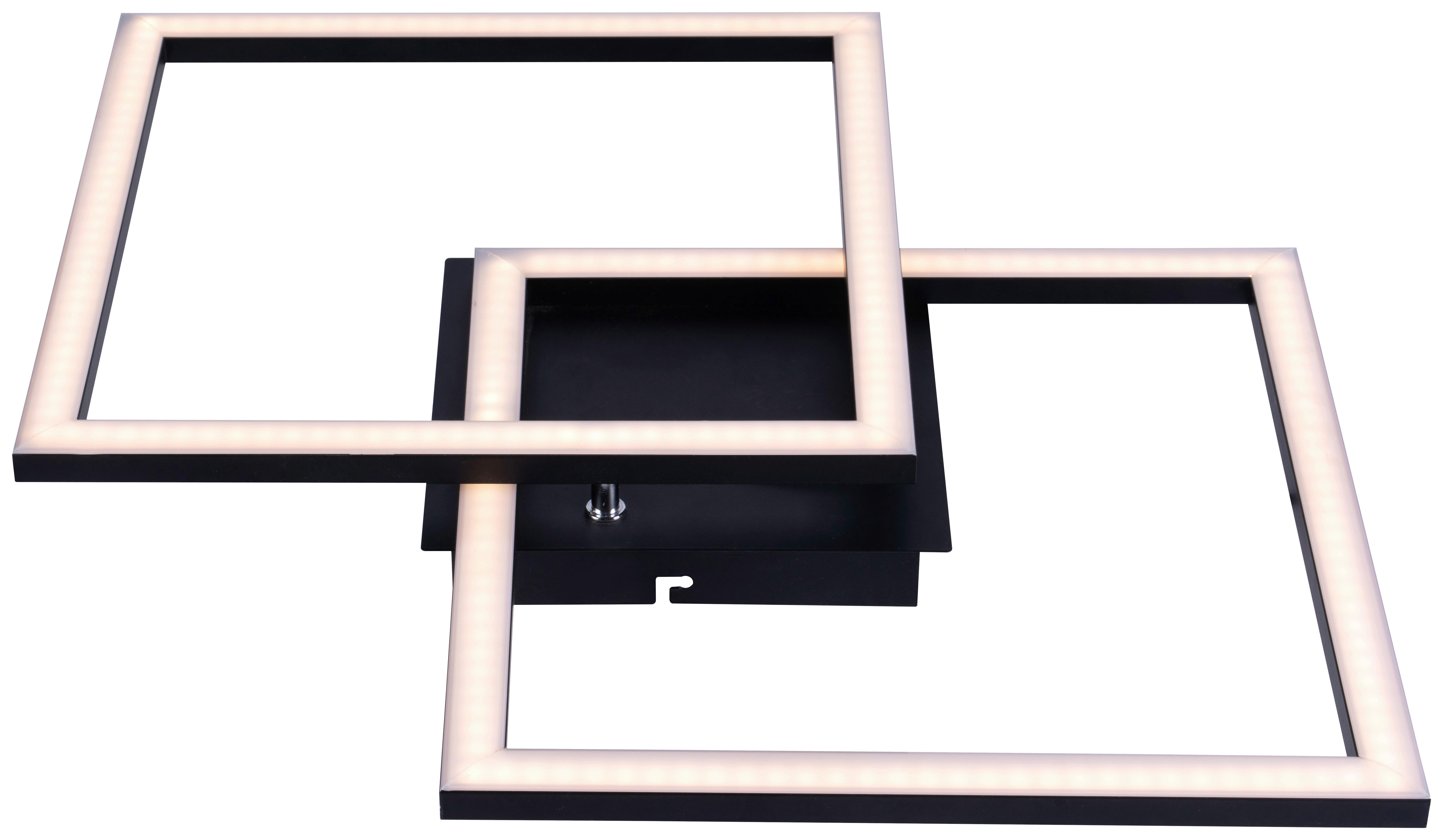 Pocoline LED-Deckenleuchte schwarz Kunststoff B/H/L: ca. 40x6,5x40 cm LED-Deckenleuchte_Lotte - schwarz (40,00/40,00/6,50cm) - POCOline