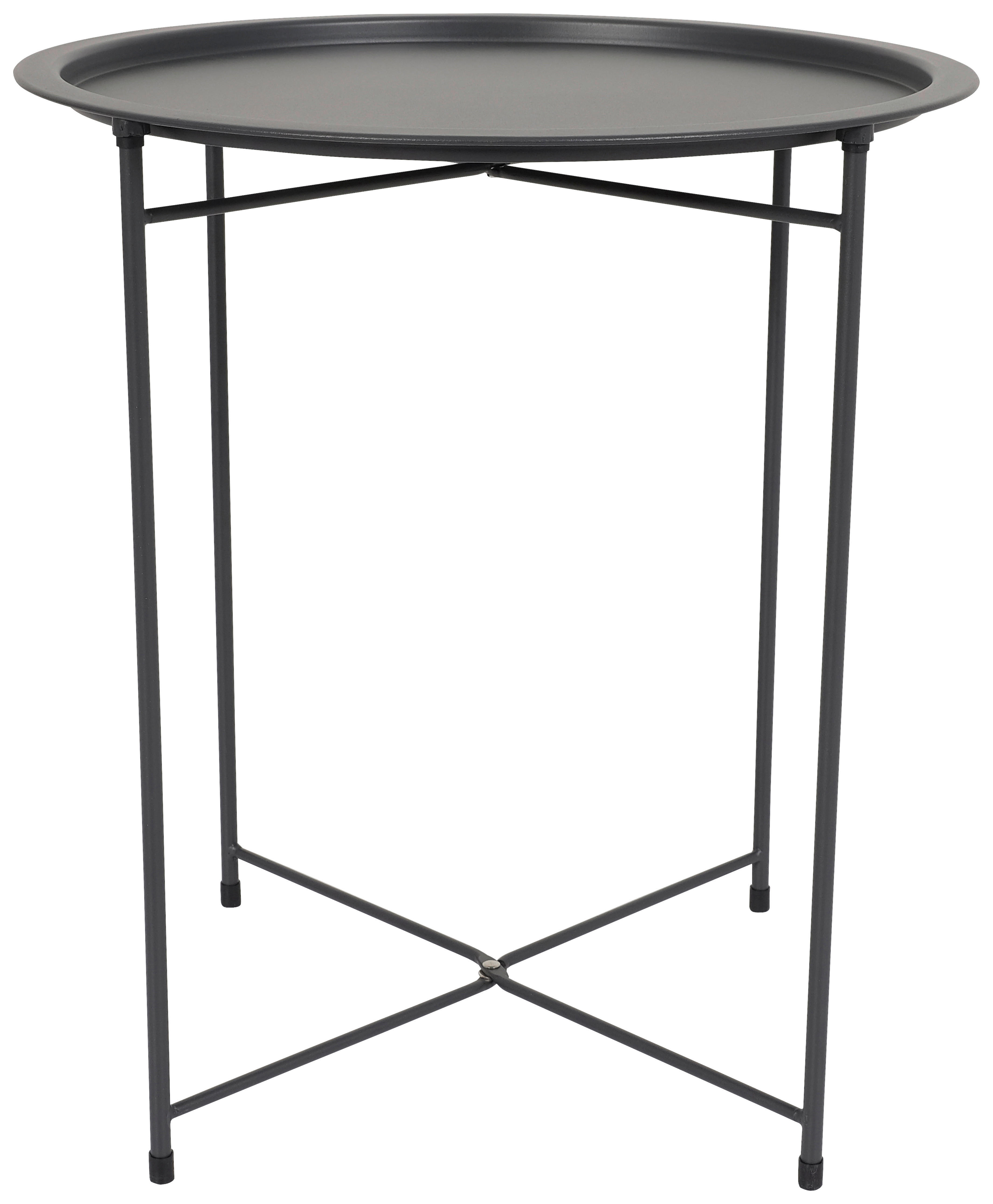 POCOline Beistelltisch anthrazit Metall H/D: ca. 52x46 cm Beistelltisch - anthrazit (46,00/52,00cm) - POCOline