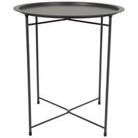 POCOline Beistelltisch anthrazit Metall H/D: ca. 52x46 cm Beistelltisch - anthrazit (46,00/52,00cm) - POCOline