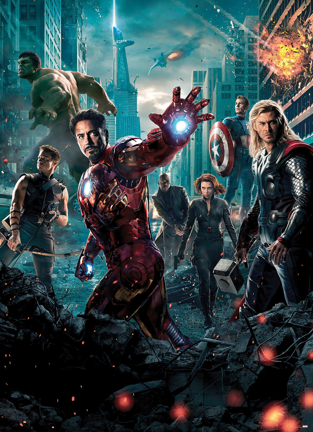 Komar Fototapete Avengers Movie Poster B/H: ca. 184x254 cm Avengers Movie Poster - (184,00/254,00cm) - Komar