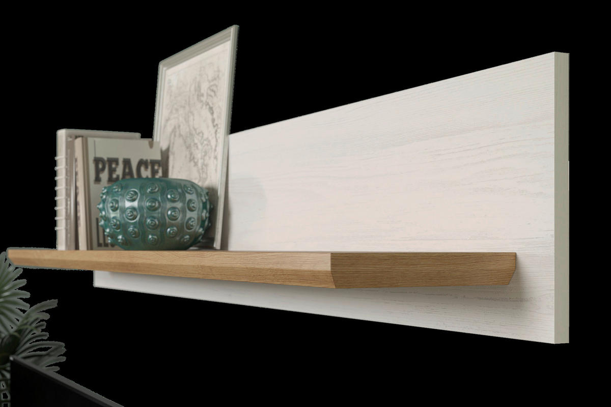 Wandboard Shade weiß Pinie Nachbildung Eiche Artisan Nachbildung B/H/T: ca. 146x25x21 cm Shade - Eiche/weiß (146,00/25,00/21,00cm)