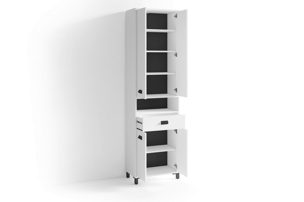 Hochschrank WELLNESS weiß B/H/T: ca. 54x193x31 cm WELLNESS - weiß (54,00/193,00/31,00cm) - byLIVING