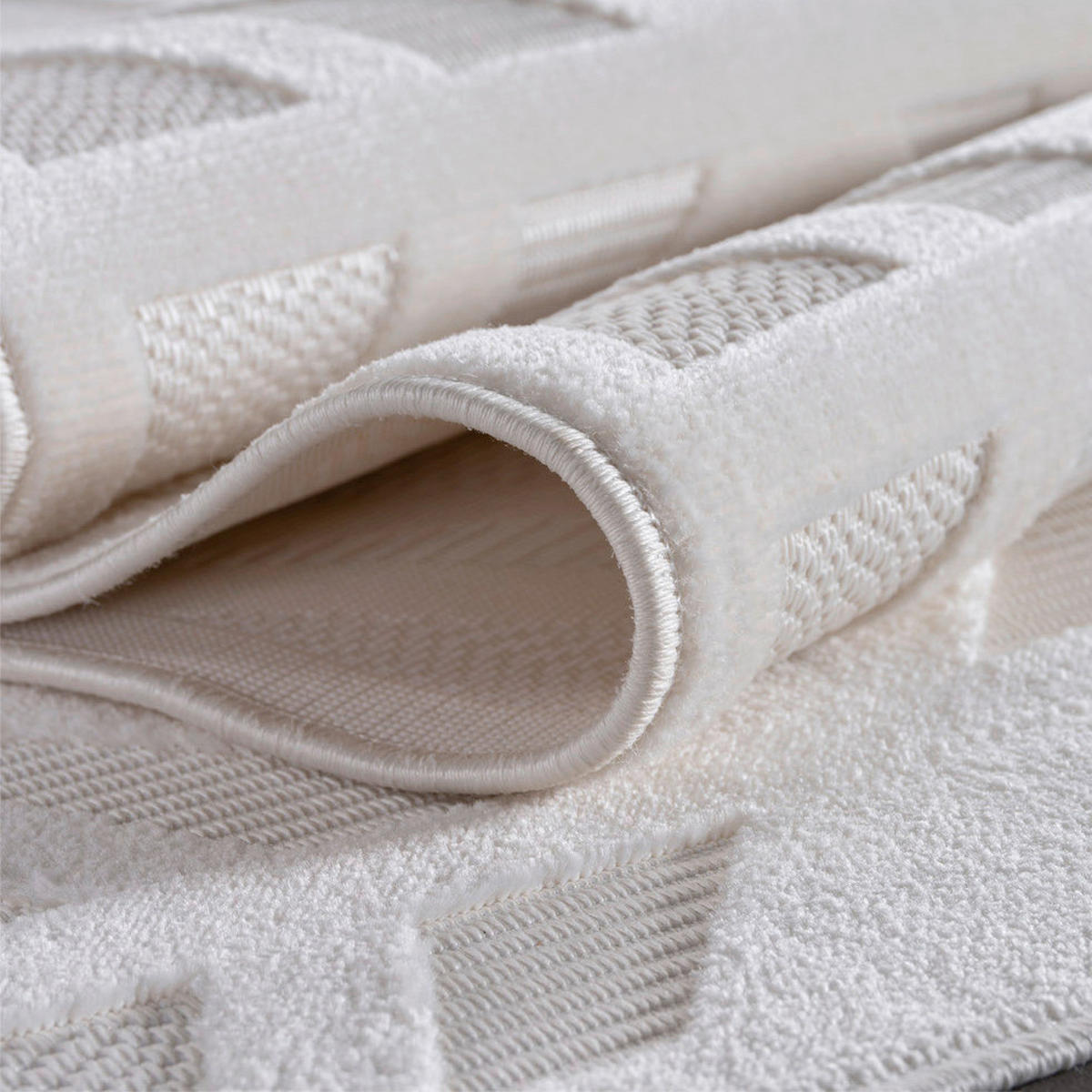 Ayyildiz Kurzflorteppich DOHA creme B/L: ca. 80x150 cm DOHA - creme (80,00/150,00cm) - Ayyildiz