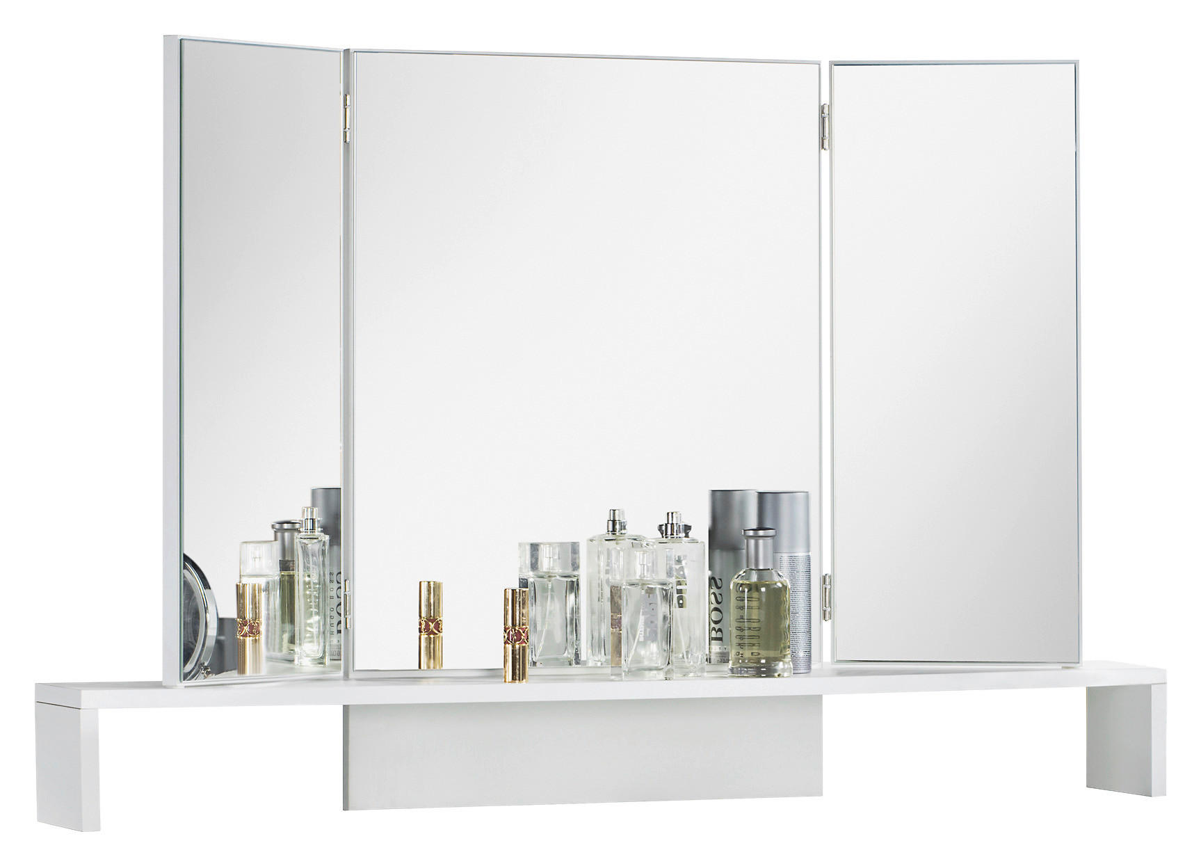 Spiegelaufsatz Atlanta weiß B/H/T: ca. 99x66x14 cm Atlanta - weiß (99,00/66,00/14,00cm)