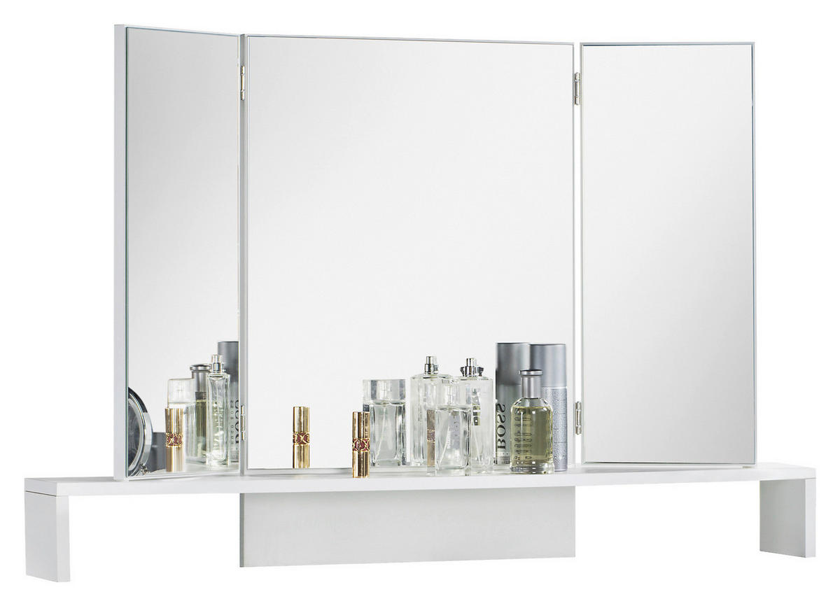 Spiegelaufsatz Atlanta weiß B/H/T: ca. 99x66x14 cm Atlanta - weiß (99,00/66,00/14,00cm)