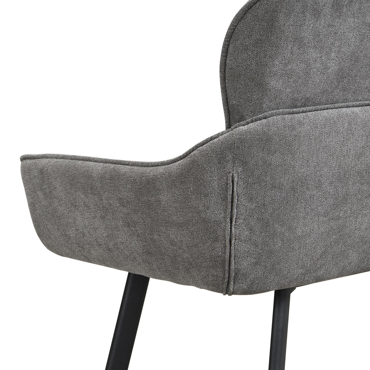 Sitzbank RICO schwarz grau Metall Stoff B/H/T: ca. 160x90x62 cm RICO - schwarz/grau (160,00/90,00/62,00cm) - byLIVING