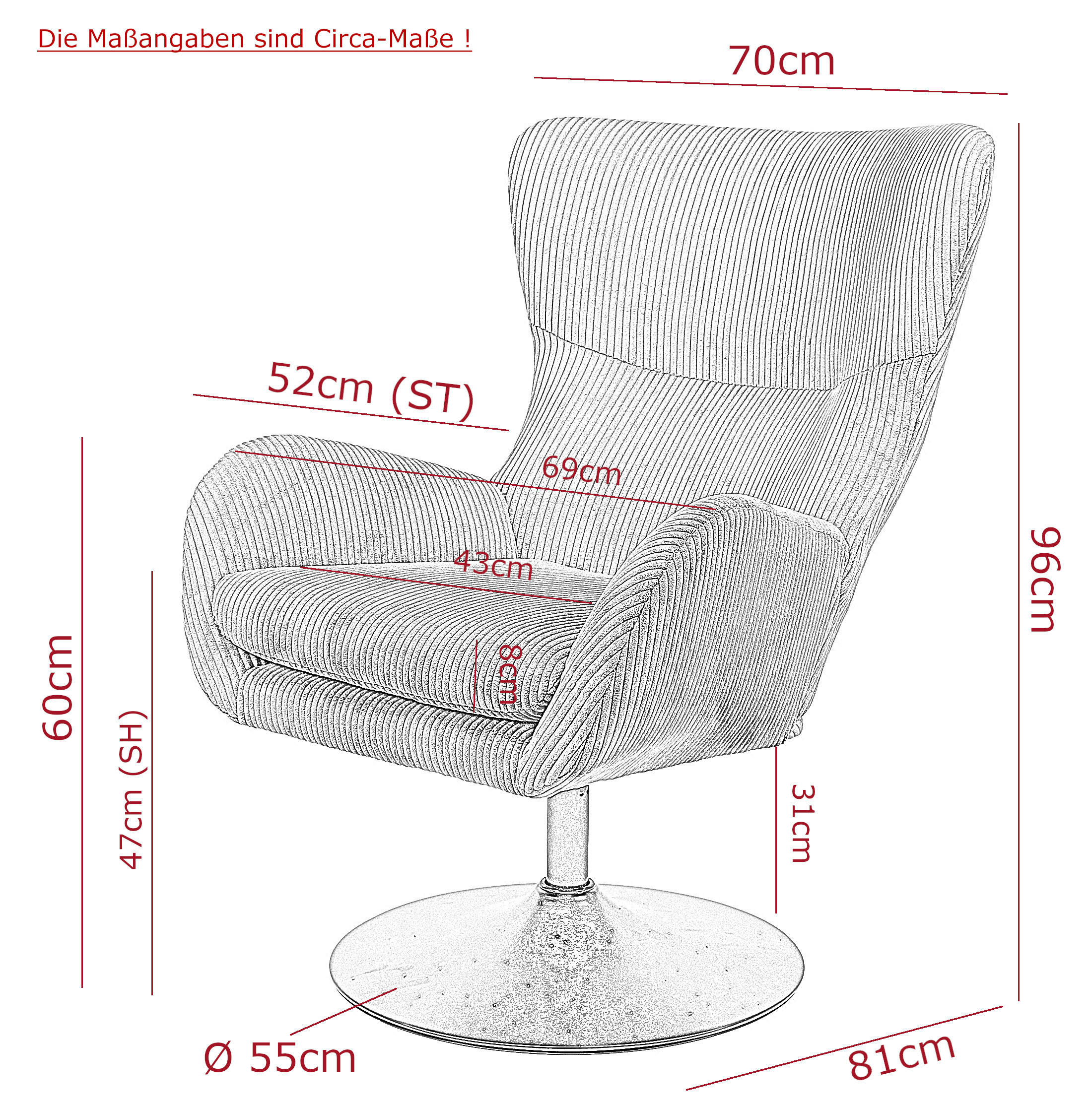 Sessel Samos grün Microfaser B/H/T: ca. 72x96x81 cm Samos - schwarz/grün (72,00/96,00/81,00cm)
