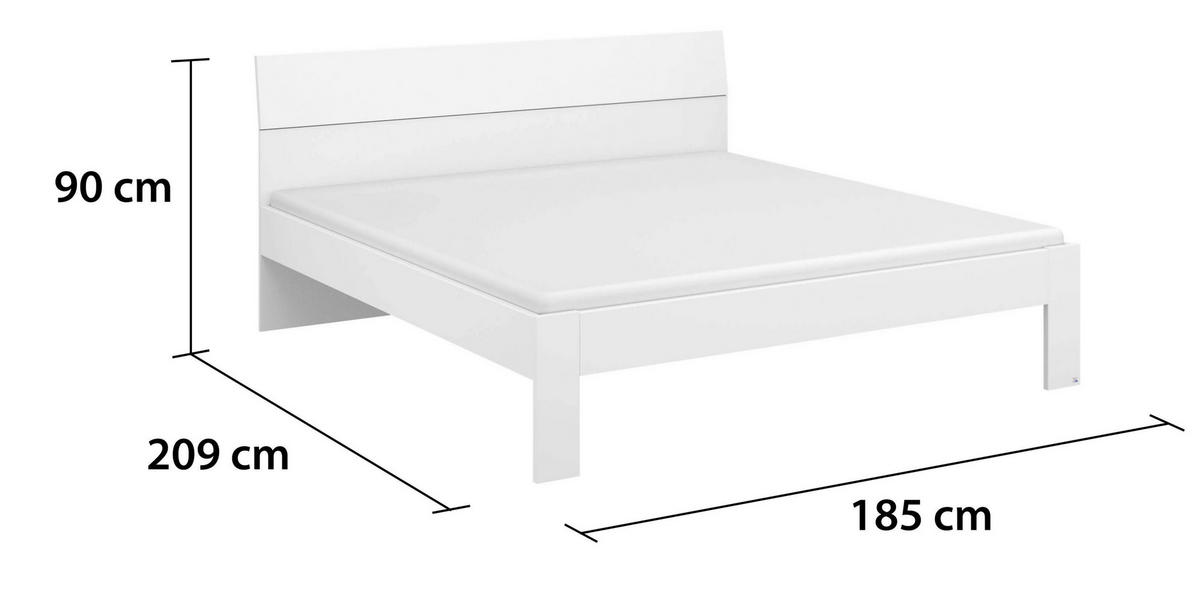 Bett Flexx Alpinweiß Liegefläche B/L: ca. 180x200 cm Flexx - Alpinweiß (185,00/90,00/209,00cm)