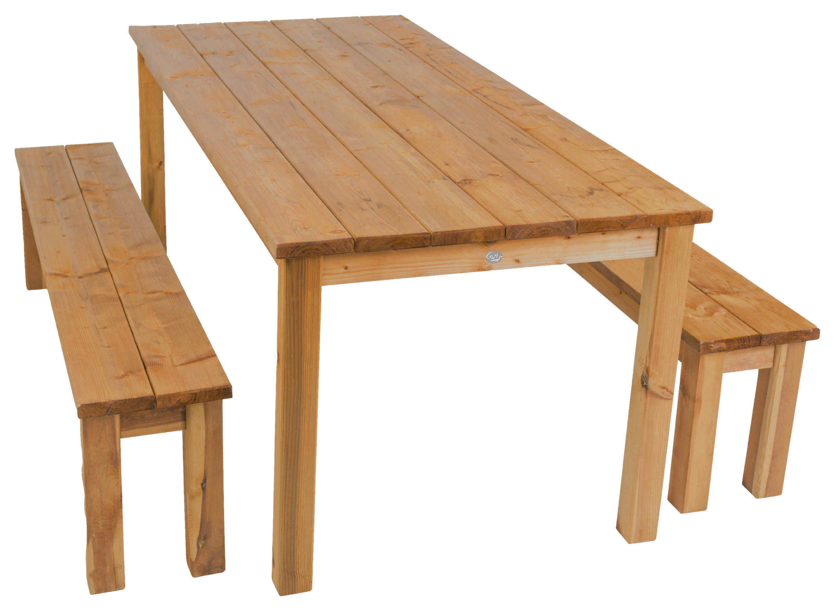 Thumbnail - AXI Picknicktisch Louise braun Holz B/H/T: ca. 106x74x200 cm