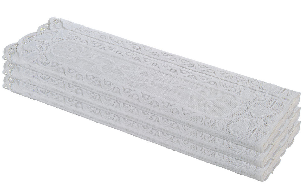 Scheibengardinen-Meterware Böbing weiß H: ca. 60 cm Böbing - weiß (60,00cm)