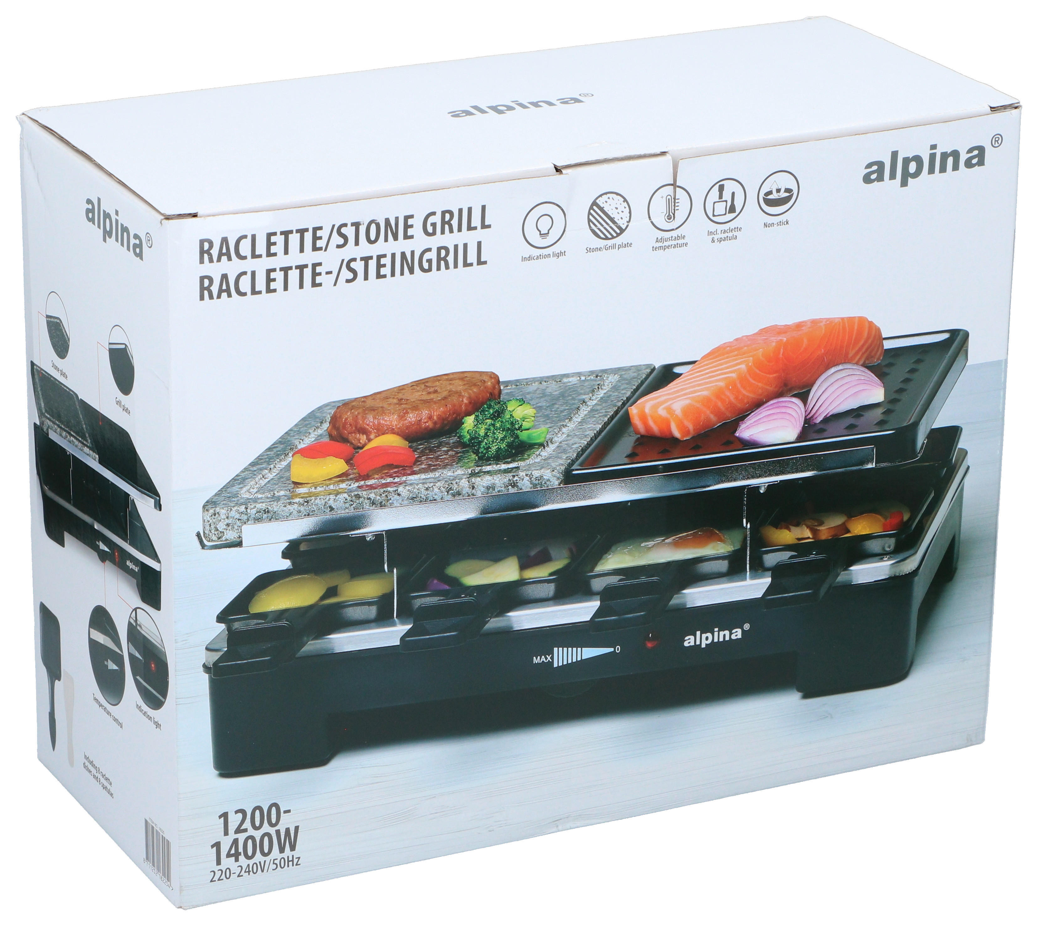 Raclette-Grill Raclettegrill - schwarz (40,30/19,20/26,70cm)