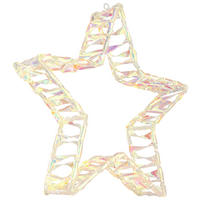 LED-Dekostern klar weiß B/H/L: ca. 7x39x37 cm STARA - klar/weiß (37,00/7,00/39,00cm) - GLOBO
