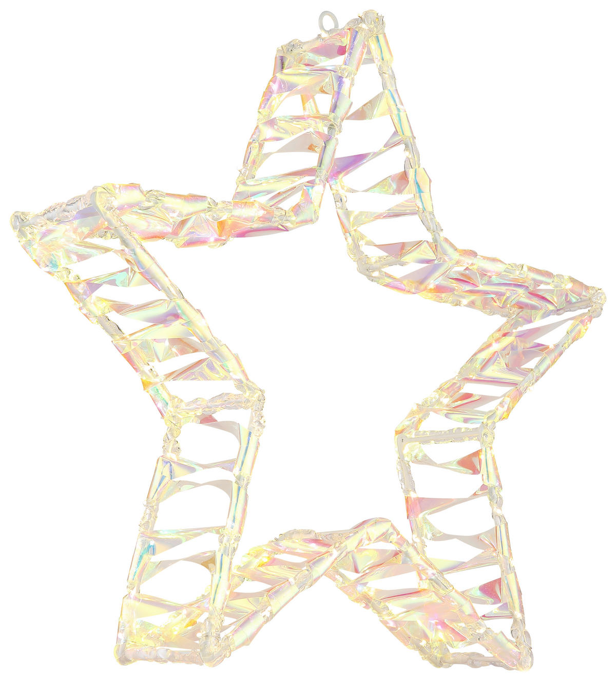 LED-Dekostern klar weiß B/H/L: ca. 7x39x37 cm STARA - klar/weiß (37,00/7,00/39,00cm) - GLOBO