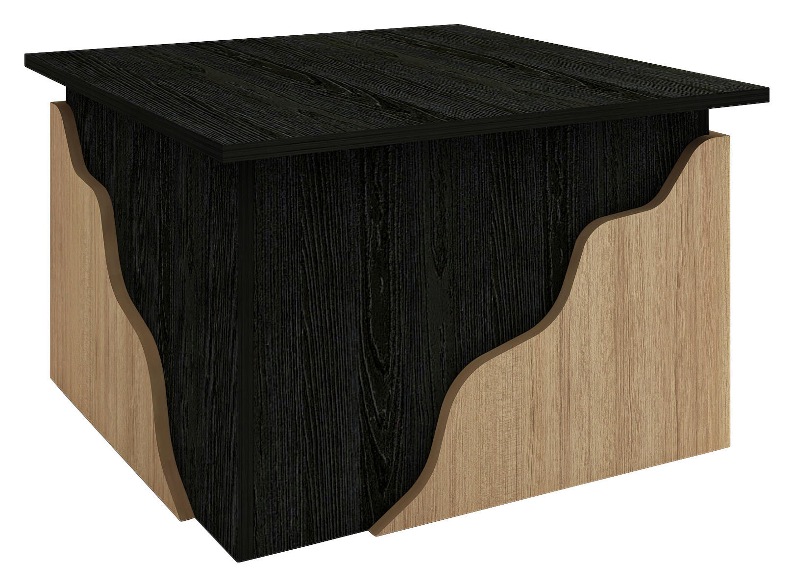 Couchtisch Baxley schwarz walnuss Nachbildung B/H/T: ca. 70x45x70 cm Baxley - schwarz/walnuss (70,00/45,00/70,00cm) - moebel17