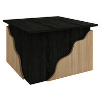 Couchtisch Baxley schwarz walnuss Nachbildung B/H/T: ca. 70x45x70 cm Baxley - schwarz/walnuss (70,00/45,00/70,00cm) - moebel17