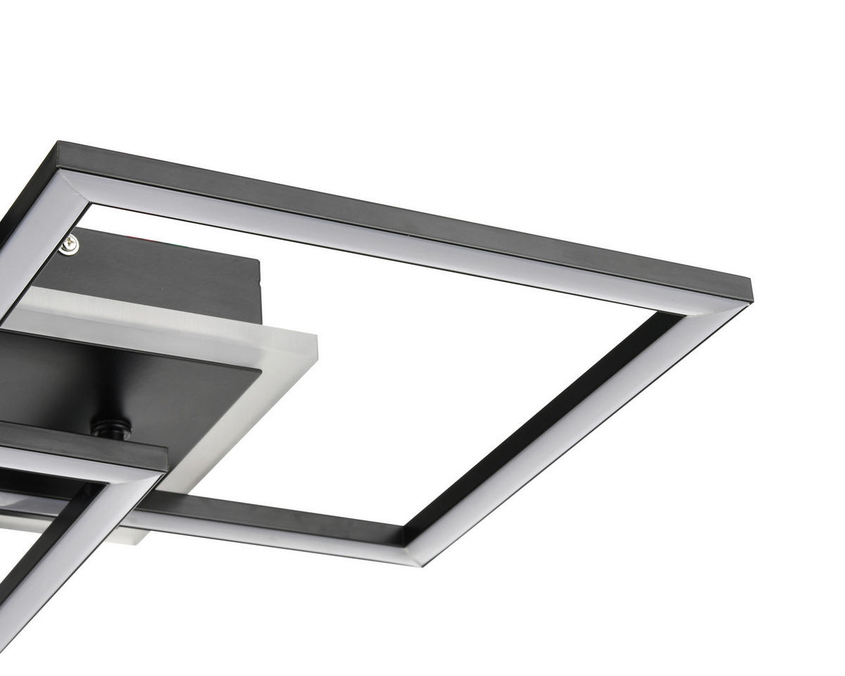 POCOline Deckenleuchte schwarz Metall B/H/L: ca. 54x7,5x33 cm LED-Deckenleuchte_Rhombus - schwarz (33,00/54,00/7,50cm) - POCOline