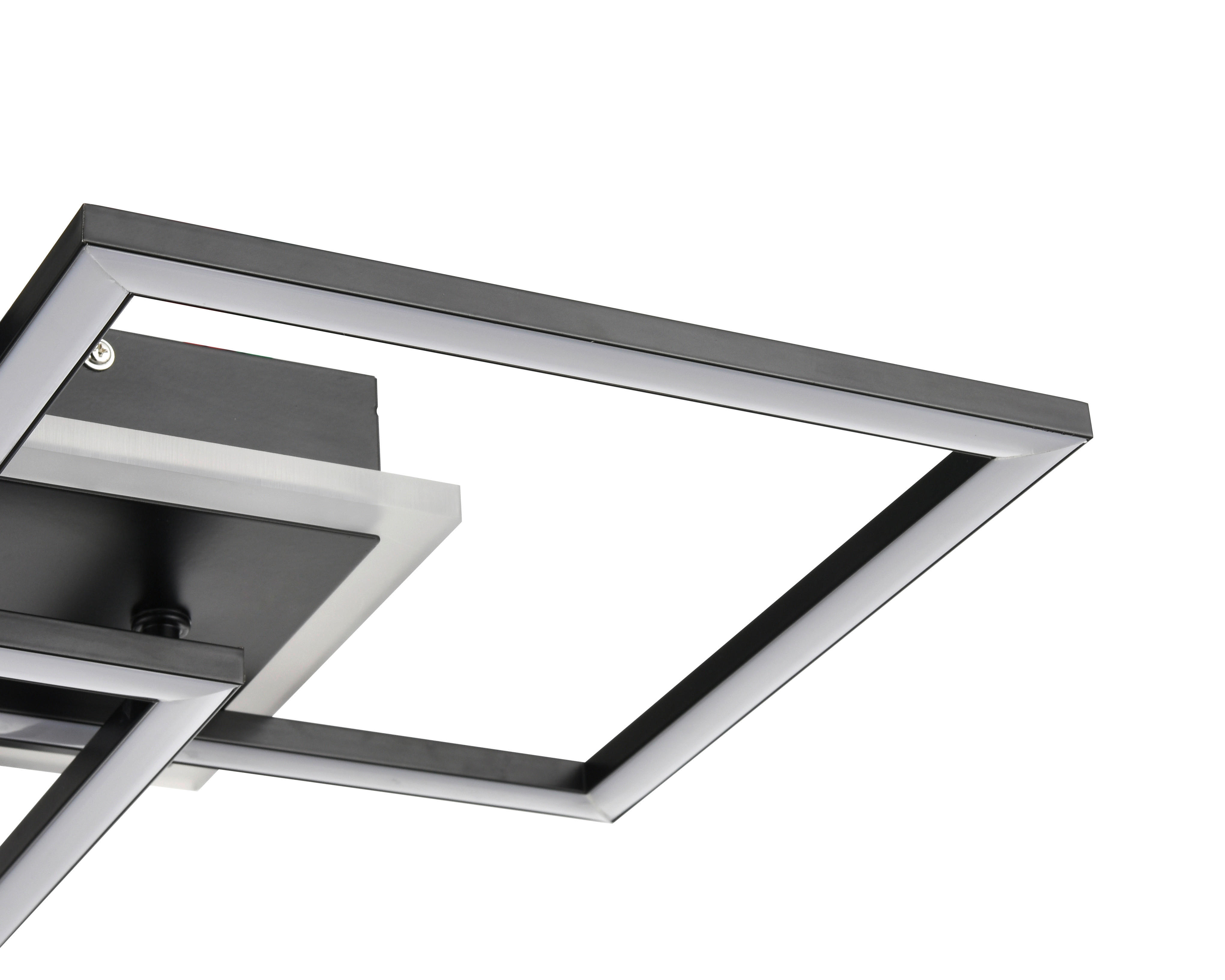 Thumbnail - Nolo Deckenleuchte Rhombus schwarz Metall B/H/L: ca. 54x7,5x33 cm