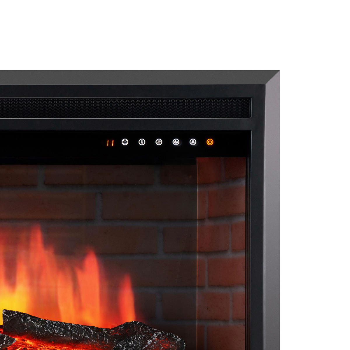 KAMINIO Elektrischer-Kamin LUCA schwarz Metall B/H/T: ca. 58,4x45,1x22,5 cm ca. 1800 W LUCA - schwarz (58,40/45,10/22,50cm) - KAMINIO