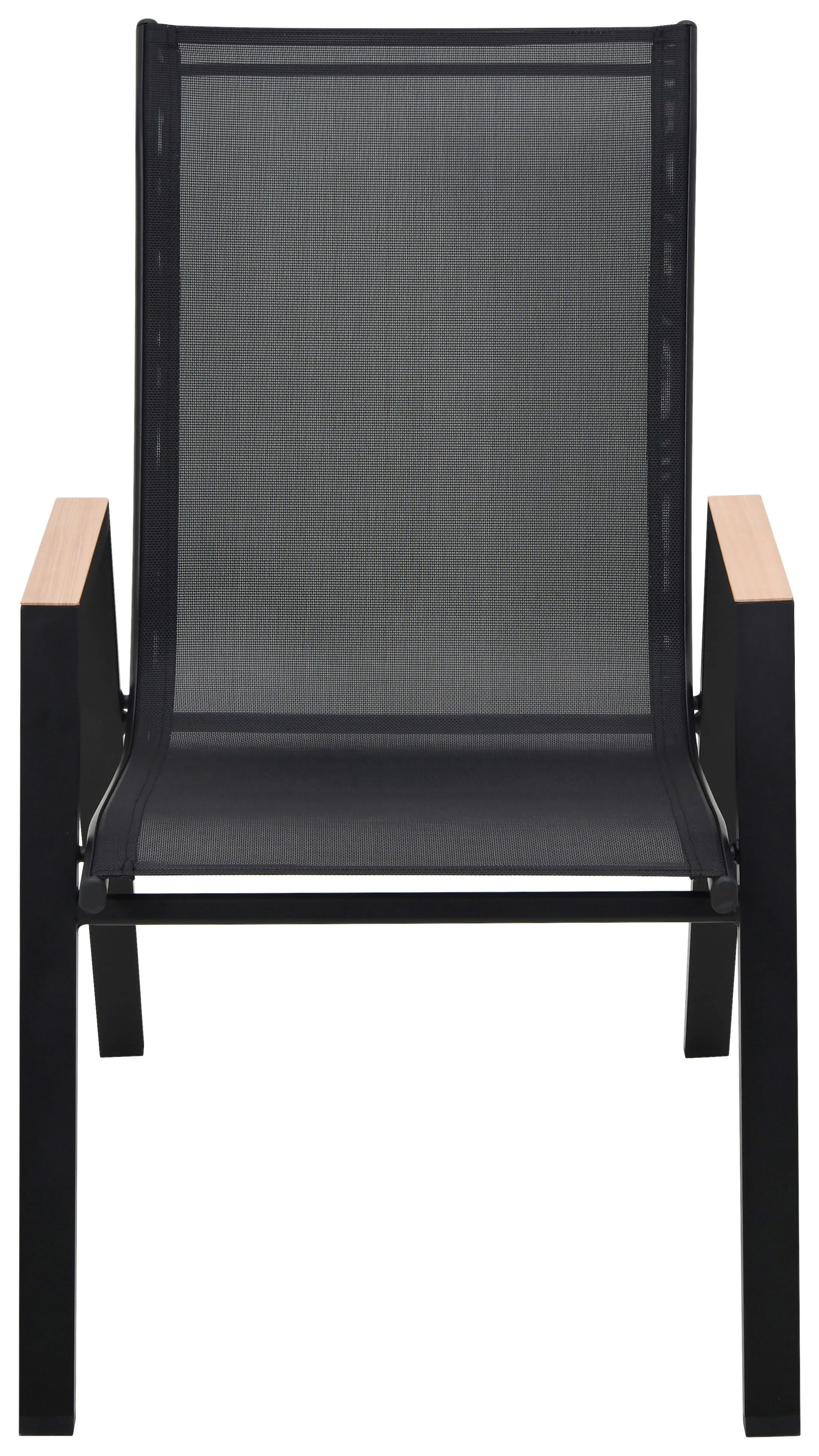 POCOline Stapelstuhl Bari schwarz Stahlrohr B/H/L: ca. 74x91x55 cm Bari - schwarz (55,00/74,00/91,00cm) - POCOline