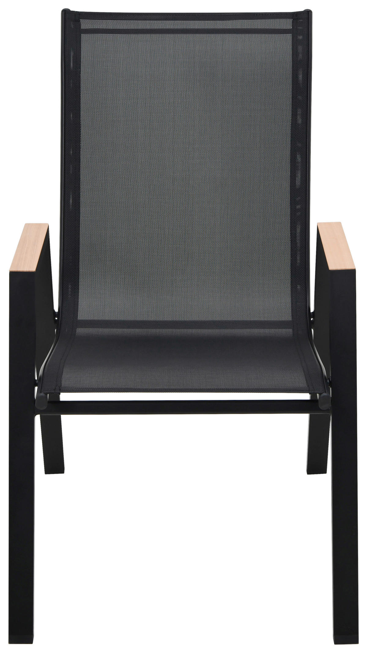 POCOline Stapelstuhl Bari schwarz Stahlrohr B/H/L: ca. 74x91x55 cm Bari - schwarz (55,00/74,00/91,00cm) - POCOline