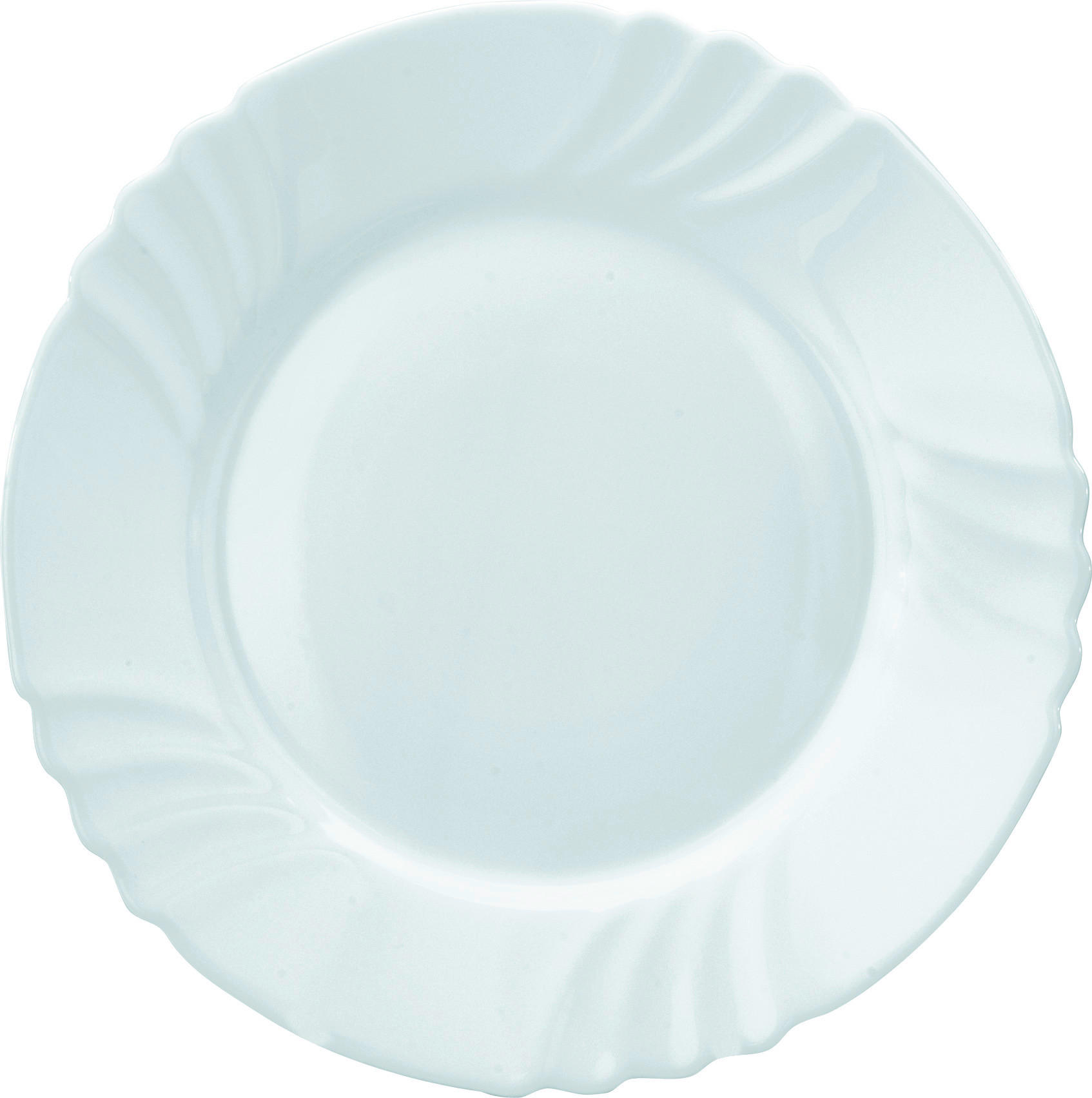 Bormioli Teller weiß Opal-Hartglas D: ca. 25,5 cm Teller_Ebro flach - weiß (25,50cm) - Bormioli