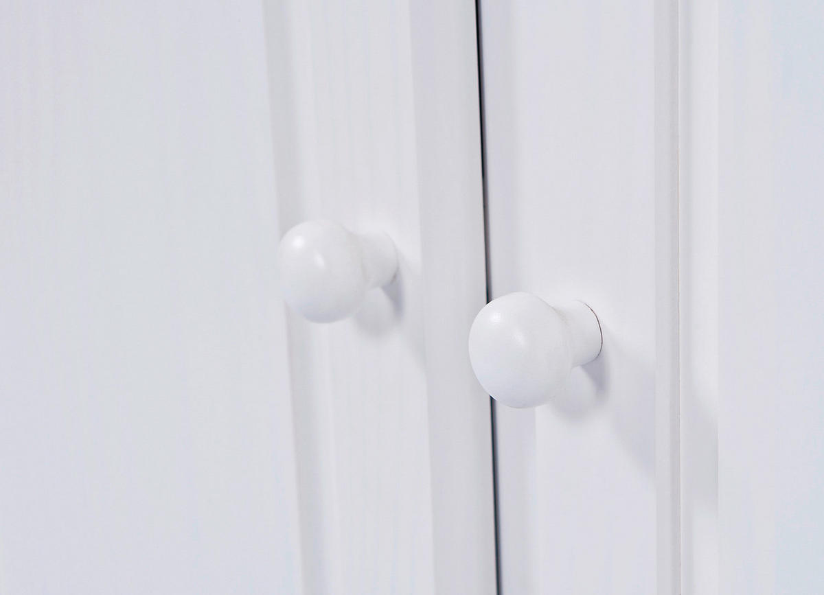 Vitrine Valencia weiß lackiert Kiefer B/H/T: ca. 88x198x43 cm Valencia - weiß (88,00/198,00/43,00cm) - Inter Link