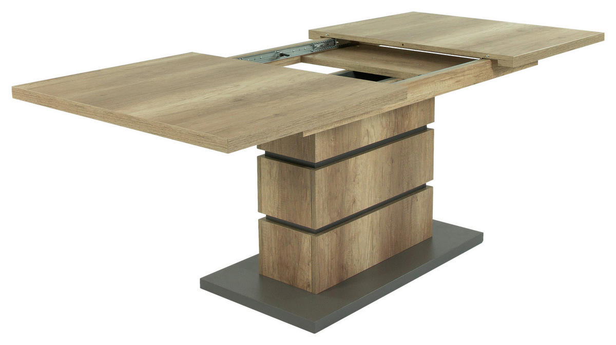 Tisch BEA Eiche Artisan Nachbildung anthrazit B/H/T: ca. 140x75x86 cm BEA - Eiche/anthrazit (140,00/75,00/86,00cm) - byLIVING