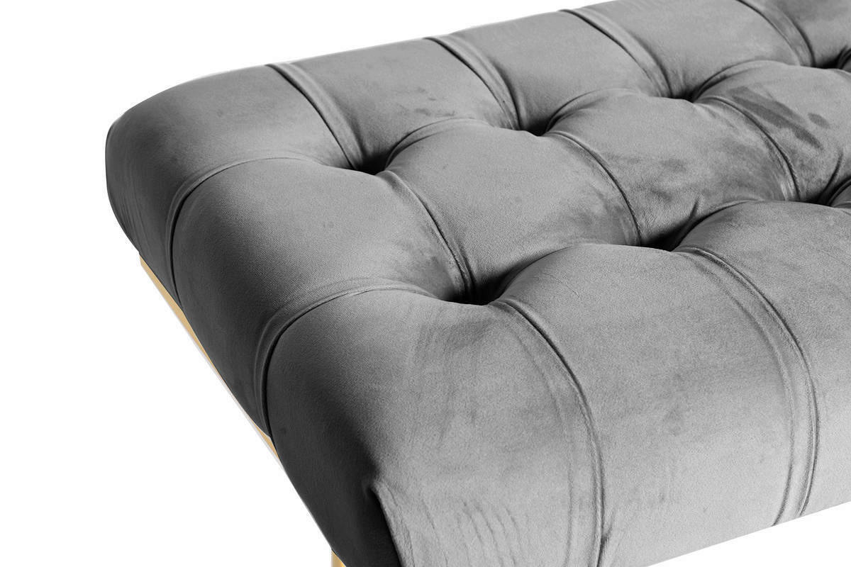 Sitzbank Rare 201 grau B/H/T: ca. 47x48x100 cm Rare 201 - gold/grau (47,00/48,00/100,00cm) - 360 Living