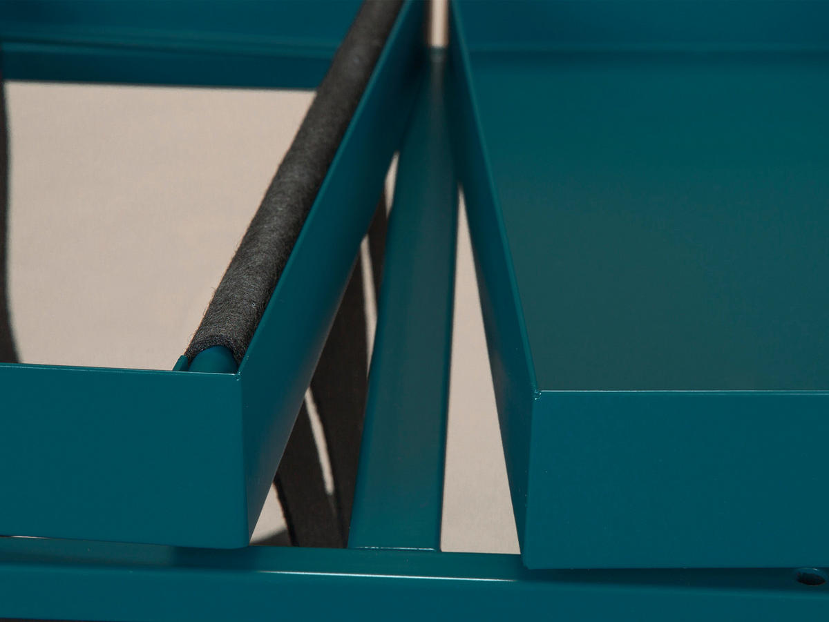 Zeitungsständer Club NY blau pulverbeschichtet Metall B/H/T: ca. 35x40x35 cm Club NY - blau/schwarz (35,00/40,00/35,00cm) - Inter Link