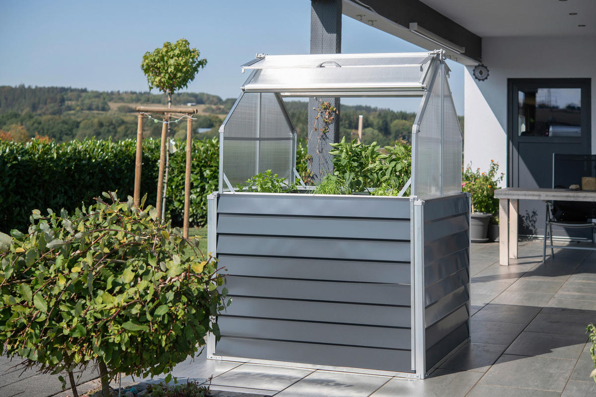 Westmann Hochbeet Store & Grow anthrazit Metall B/H/L: ca. 120x169x120 cm Store & Grow - anthrazit (120,00/120,00/169,00cm) - Westmann
