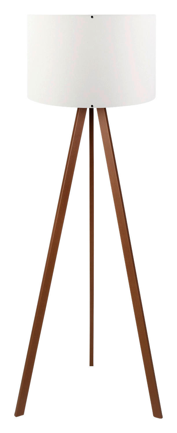 Opviq Stehleuchte weiß braun PVC B/H/T/L/D: ca. 38x140x38x38x38 cm E27 1 Brennstellen AYD - braun/weiß (38,00/38,00/140,00cm) - Opviq