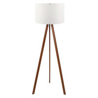 Opviq Stehleuchte weiß braun PVC B/H/T/L/D: ca. 38x140x38x38x38 cm E27 1 Brennstellen AYD - braun/weiß (38,00/38,00/140,00cm) - Opviq