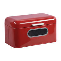 Kesper Brotkasten rot Metall B/H/L: ca. 18x15,4x30 cm Brotkasten - rot (30,00/18,00/15,40cm) - Kesper