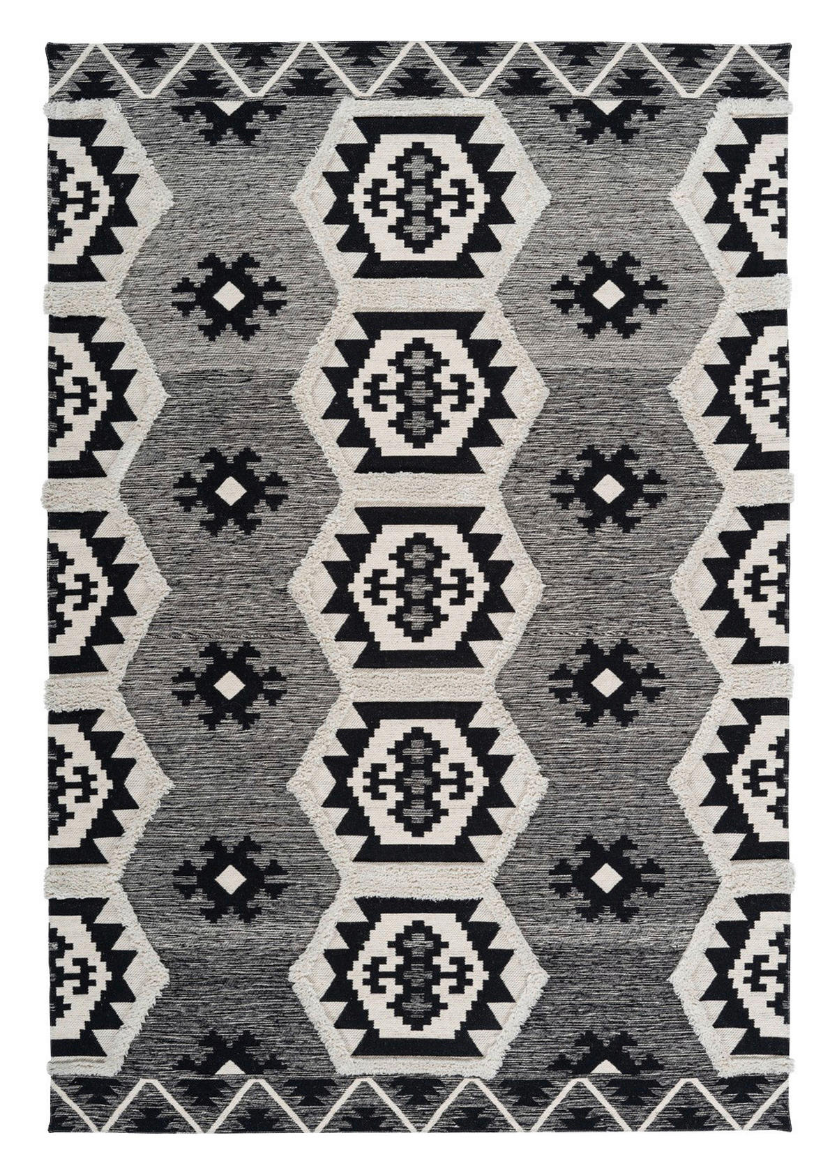 Arte Espina Kurzflorteppich Ethnie 325 grau B/H/L: ca. 160x1x230 cm Ethnie 325 - grau (230,00/160,00/1,00cm) - Arte Espina